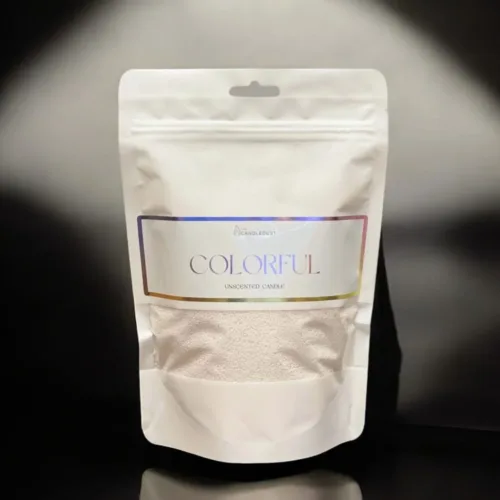 colorful unscented candle bijvullen